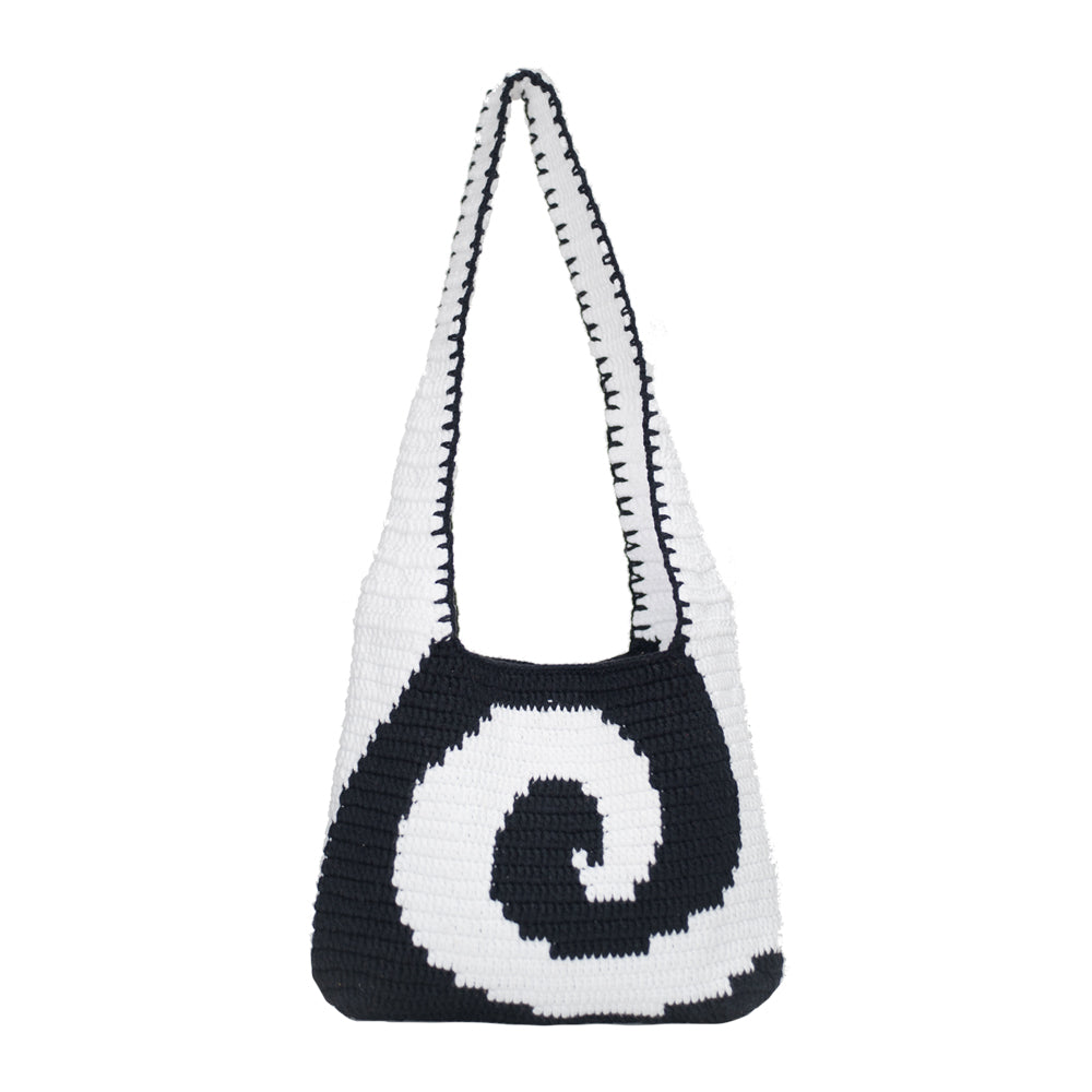 Lamsa Bekaa x Slow Factory | Black and White Spiral Bag